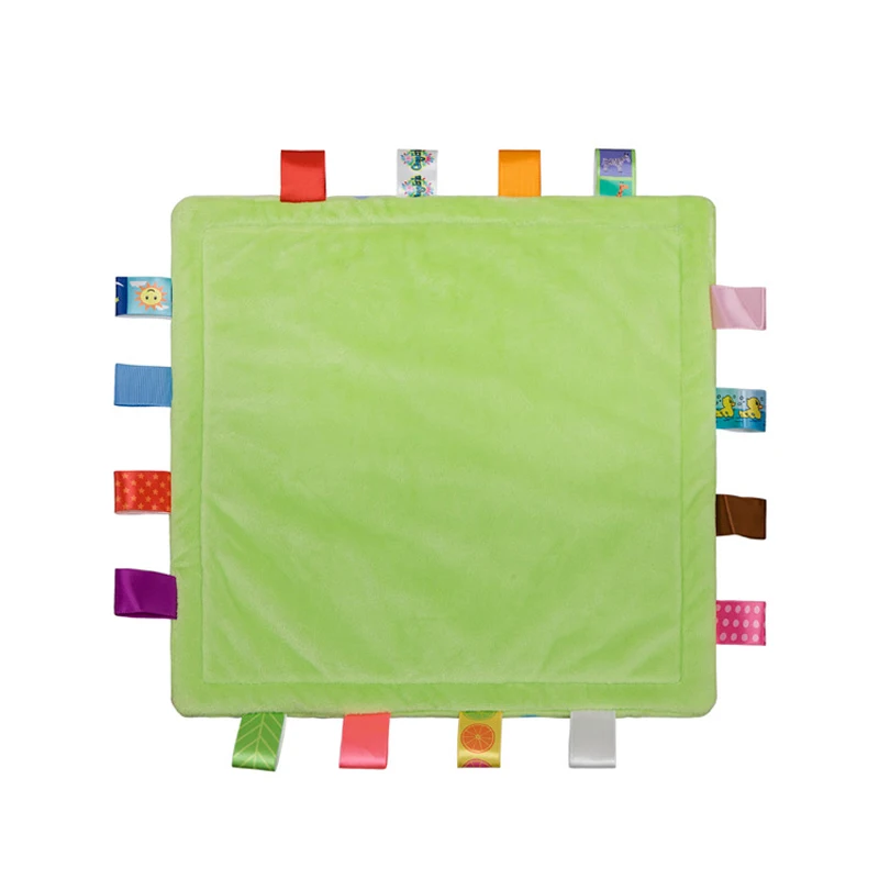 

Sozzy Baby Handkerchief Baby Comforter Towel Appease Sleep Clutching Towels Colorful Tags Baby Early Education Development Toys