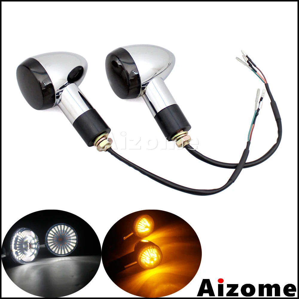 M10 мотоциклетные 2 в 1 светодиодные передние поворотные сигналы свет w/ Day Light Blinkers