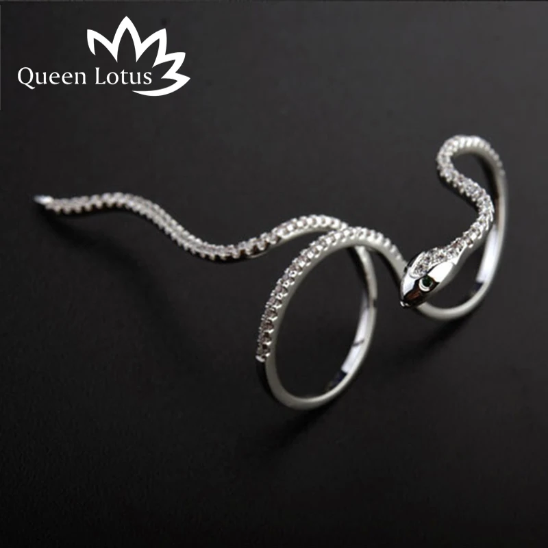 Модные Великолепные женские кольца Queen Lotus белого и золотого цвета широкое