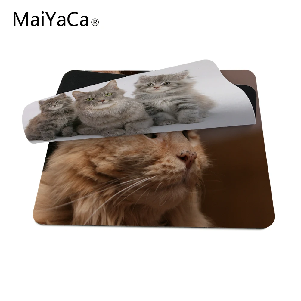 Лидер продаж, коврик для мыши MaiYaCa, мейн-кун, кот, 18*22 см и 25*29 см, удобные коврики для мыши