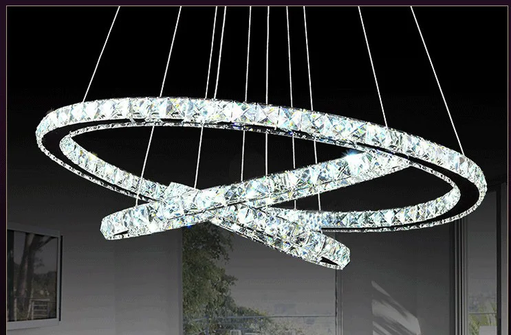 3 круга 65 Вт LED K9 Хрустальная люстра горячая Распродажа АЛМАЗНОЕ КОЛЬЦО