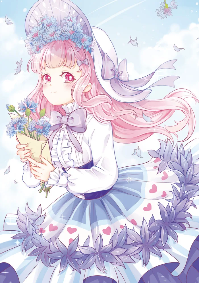 Раскраска цветов и сладких девочек Kawaii Аниме Лолита Мода раскраска для детей/девочек/взрослых декомпрессии
