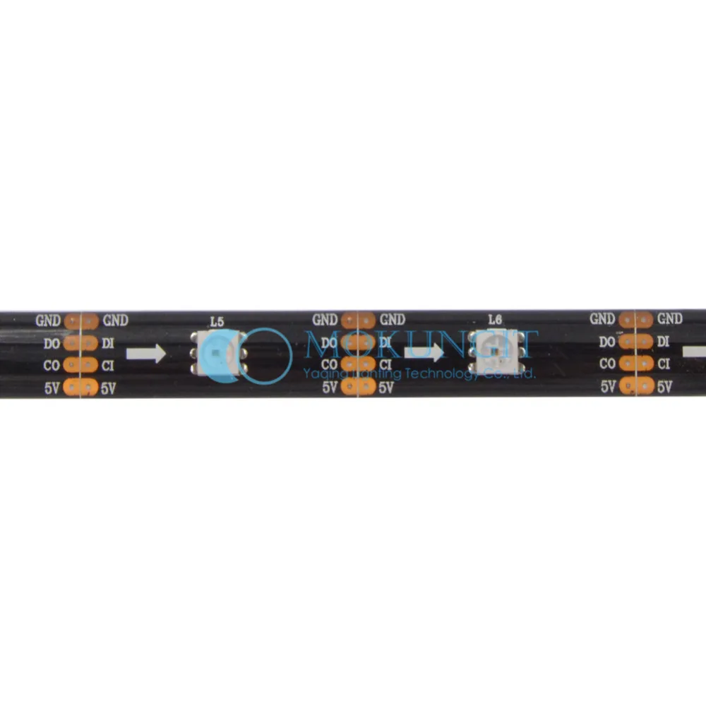 Mokungit 20M 4X5M SK9822 30 светодиодный 5050 RGB индивидуально Адресуемая Пиксельная полоса IP20