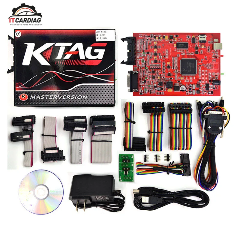 ktag full kit KESS V2 V5.017 полный комплект EU Red ECM titanium Winols KTAG V7.020 4 светодиодный онлайн мастер-версия ECU OBD Автомобиль Грузовик Ecu чип поворота - Цвет: ktag full kit