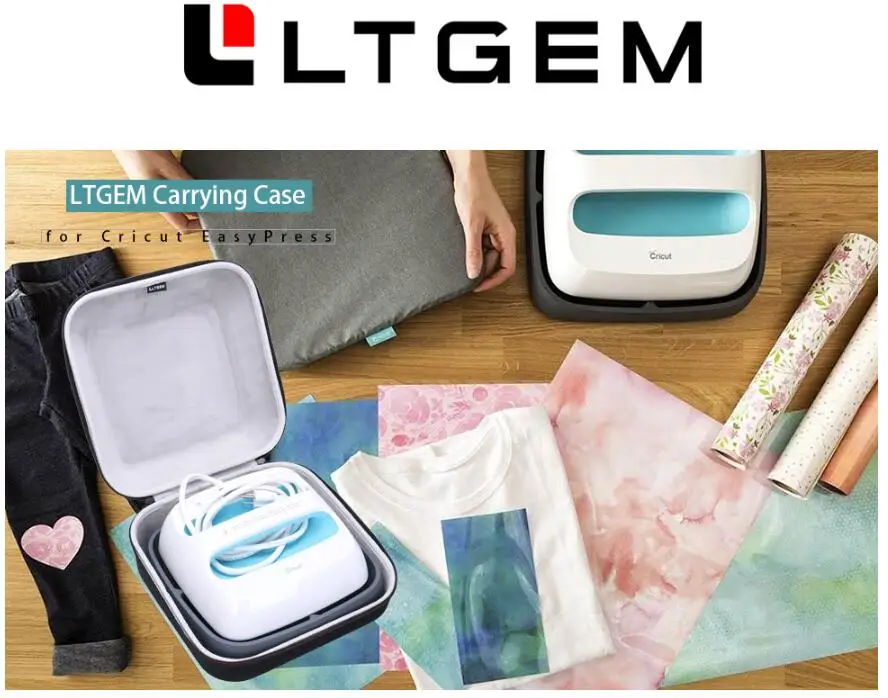 LTGEM Сумка для планшета EVA для Cricut Easy press машина для термопечати 9x9 дюймов-Дорожная Защитная сумка для переноски