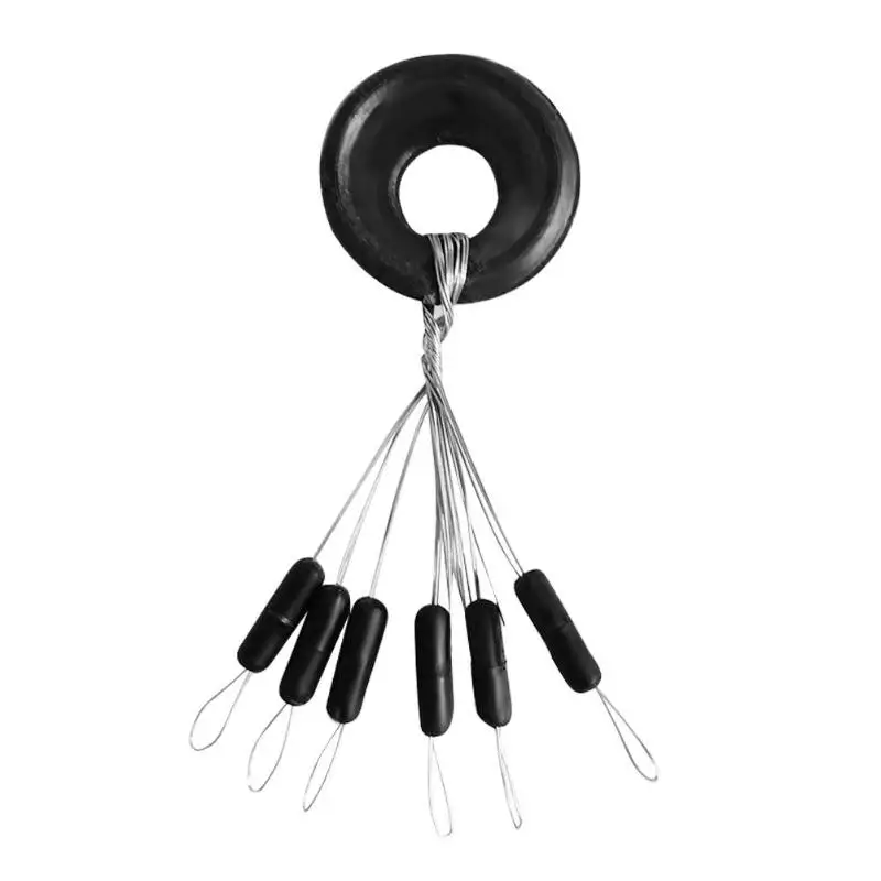 100 Groups 600pcs Tackle Resistance Space Not To Hurt The Line Vertical Beans Rod Clip O-shaped Fishing Accessories