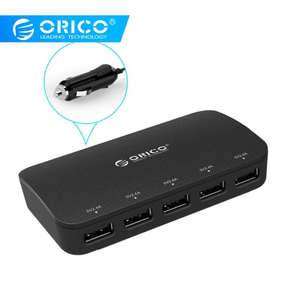 ORICO автомобильное usb-устройство для зарядки телефона Зажигалка 5 USB порт 30 Вт мобильный телефон автомобильное зарядное устройство адаптер для iPhone samsung LG
