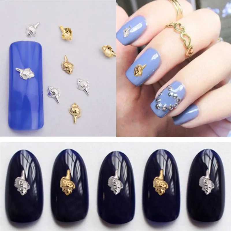 Новинка 50 шт. Милая Океаническая и морская жизнь Золото Серебро раковины 3D