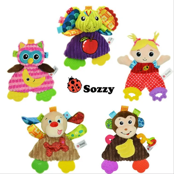 

owl ring paper lovely educational teether appease towel kids playmate fun 20cm gift sozzy cute cognition plush soft baby toy