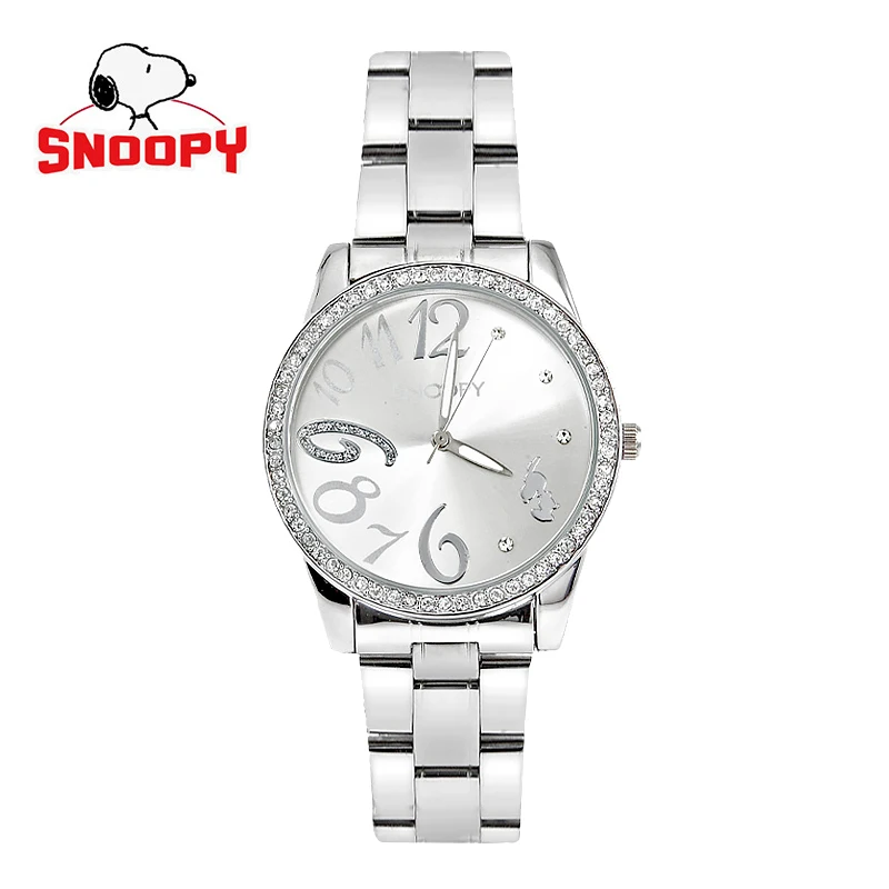 Часы Snoopy женские модные повседневные водонепроницаемые кварцевые наручные из