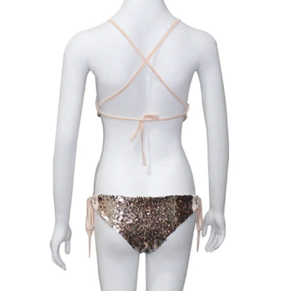 2019 сексуальный комплект бикини с блестками женская одежда для плавания бандаж