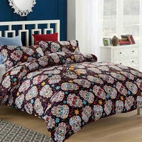 3d sugar skull duvet cover set halloween queen king bedding set single double twin full bed clothes for adult home home