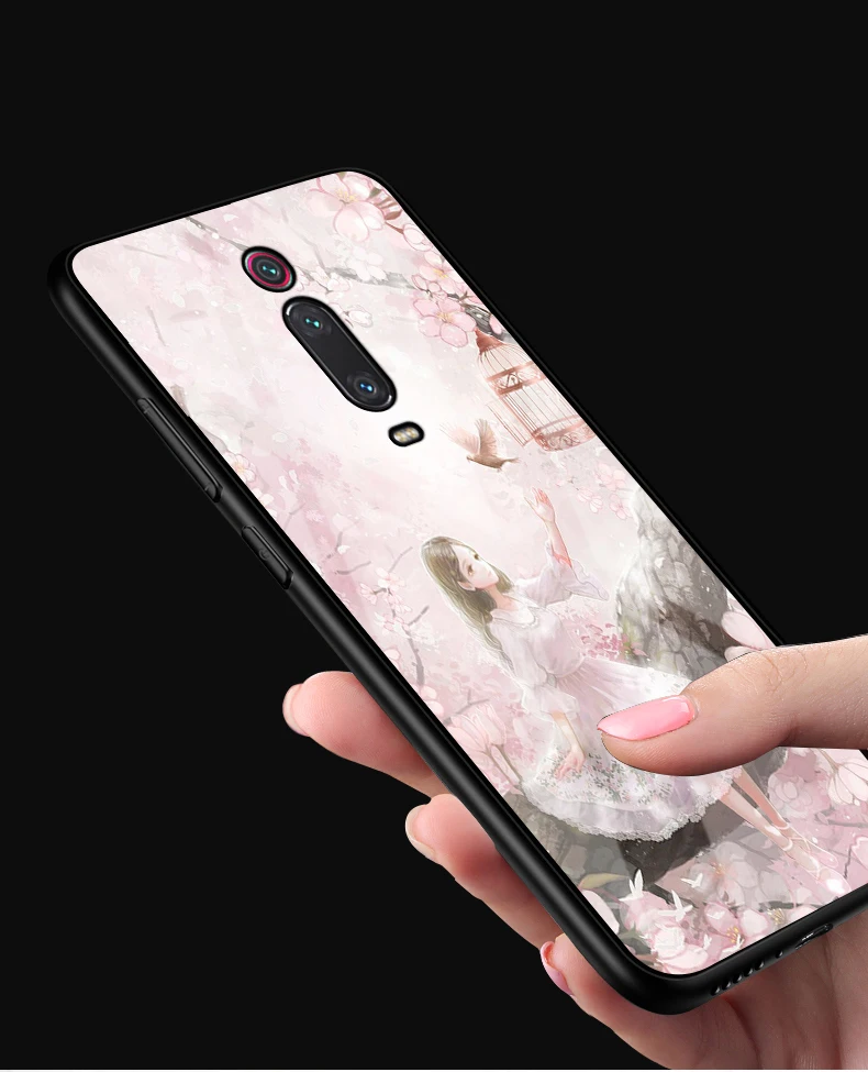Для Xiaomi mi 9 T чехол mi 9 T Pro PC Пластиковый стеклянный чехол для телефона черный ТПУ бампер чехол для Xiaomi mi 9 T Pro mi 9 T mi 9 T Pro 6,39 чехол