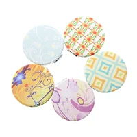 all 6cm round 16 different patterns set double sided folding porta maquiagem vanity cosmetic pocket hand compact makeup mirror