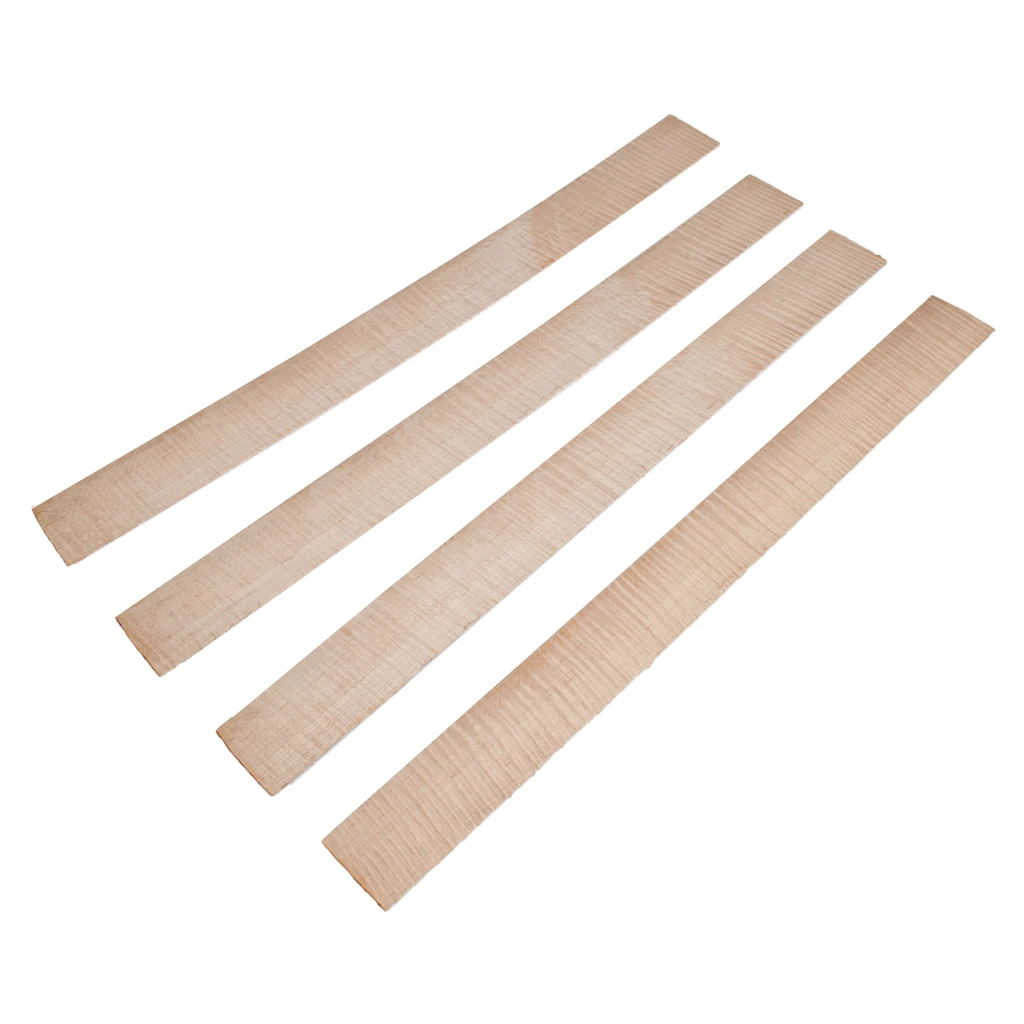 Violin Rib 4pcs Tiger Stripe Maple Handcrafted Ribs DIY Making Tool Parts | Спорт и развлечения