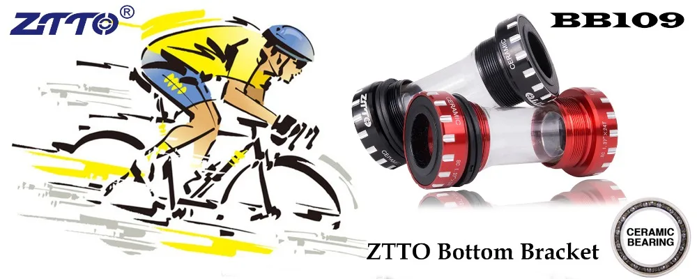 ZTTO керамический подшипник BB109 BSA68 bsa 73 MTB дорожный велосипед внешний подшипник нижние кронштейны для деталей 24 мм K7 22 мм GXP шатуны