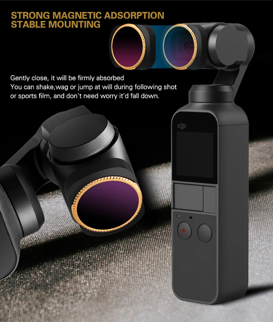 Фильтр для камеры DJI Osmo карман ND4/8/16/32/64 ГБ UV CPL Поляризационный фильтры для DJI Osmo Карманный 3-осевой ручной Камера Аксессуары для объективов