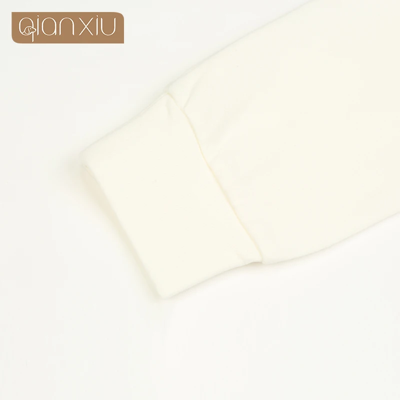 

Qianxiu Nightgown For Women Long sleeve Knee-length Cotton Sleepshirts Modern Lingerie for women 15283