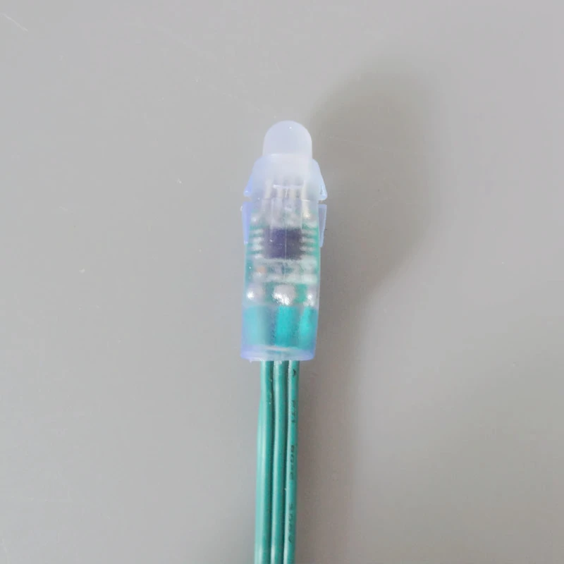 Полноцветный пиксельный модуль WS2811 12 мм 1000 шт./лот кабель с зеленым проводом В