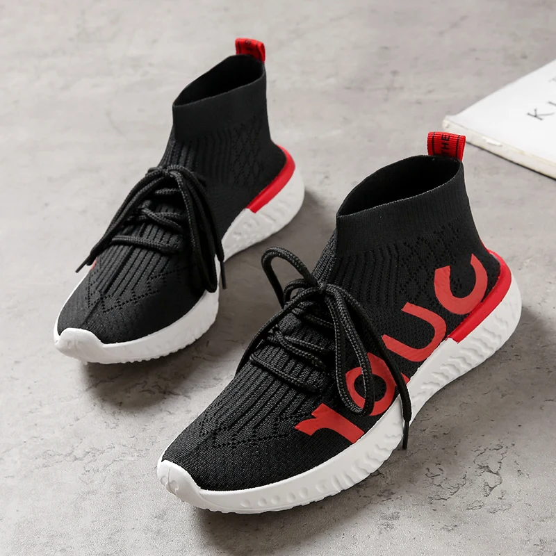 Женская обувь с высоким берцем Повседневная модные брендовые женские кроссовки