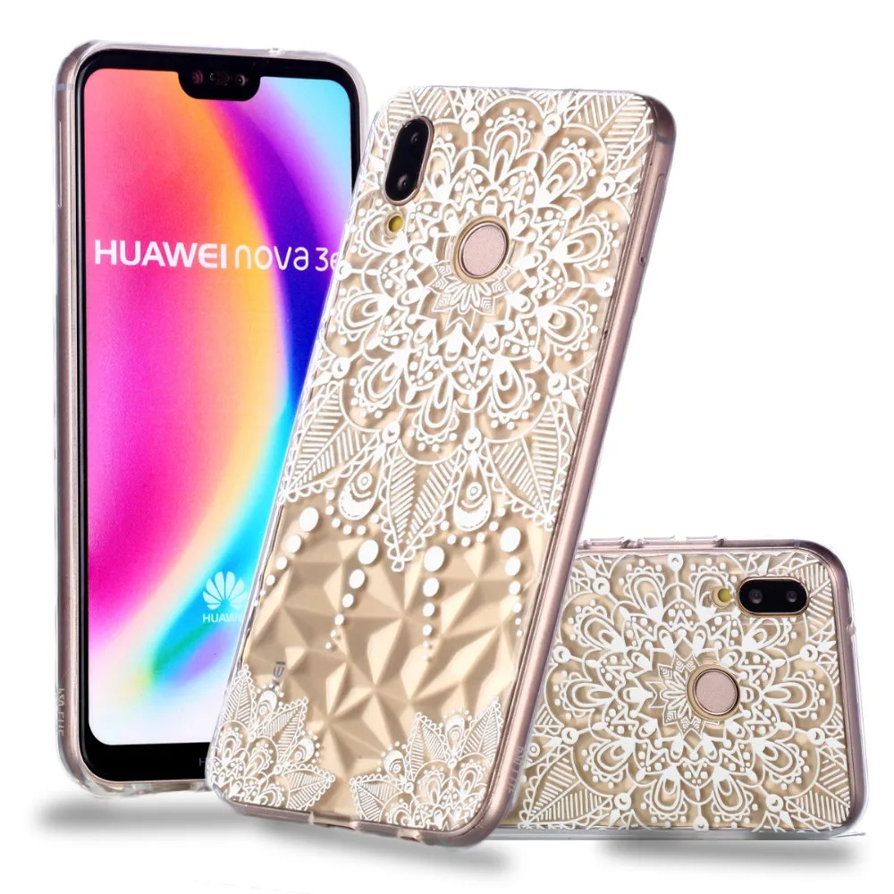 Для huawei Y5 Y6 Y9 2018 чехол с тисненым алмазным узором TPU ударопрочный на заднюю панель