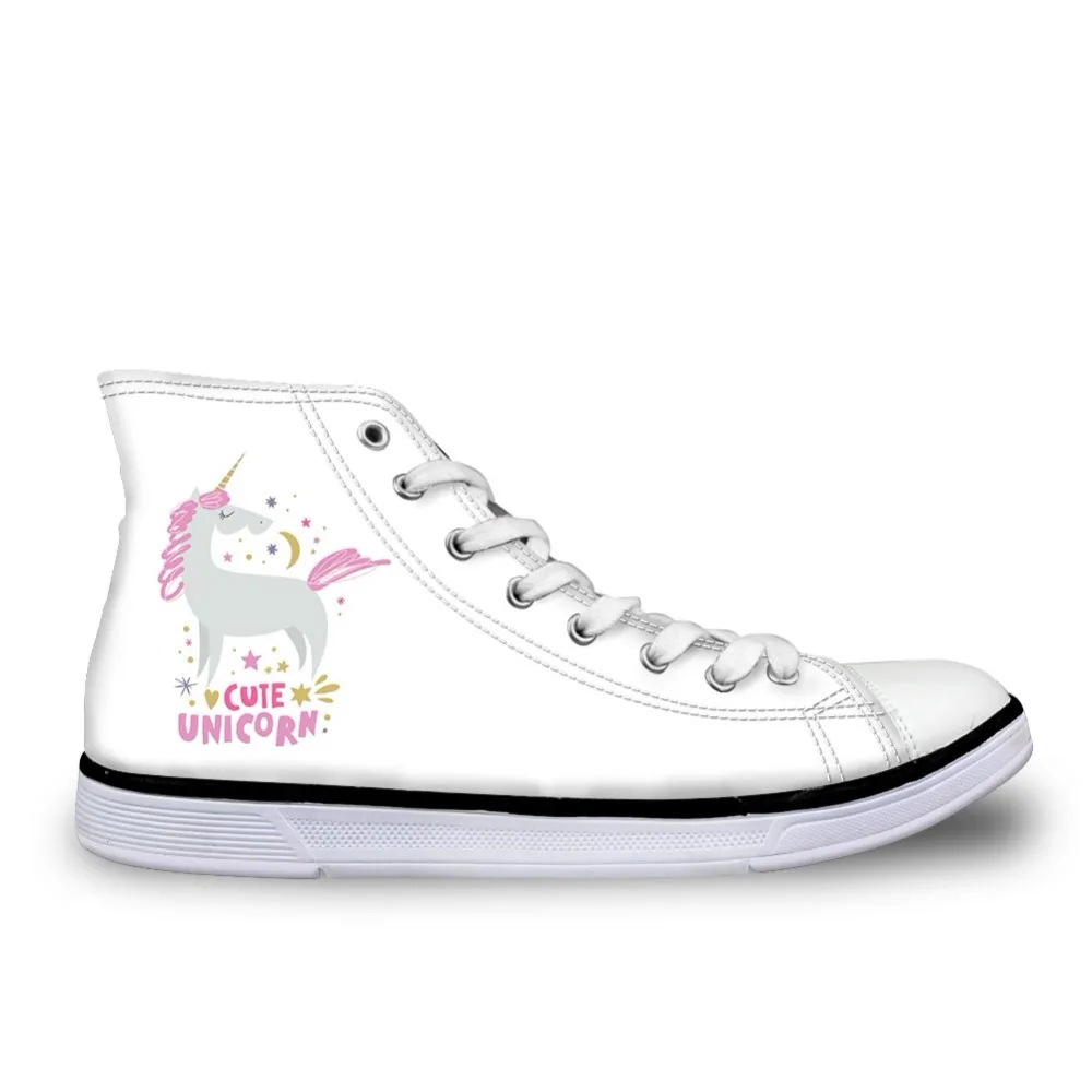 WHEREISART/Модная женская Вулканизированная обувь с рисунком головы единорога