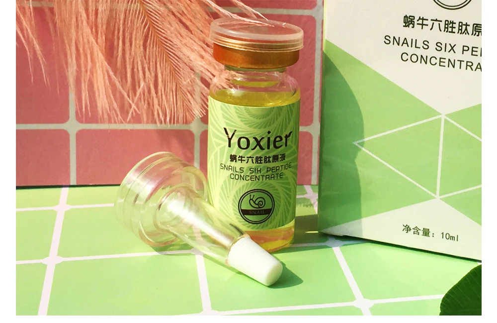 Yoxier анти-старения улитки шесть пептидный концентрат уход за лицом увлажненитель с гиалуроновой кислотой контроль масла сыворотка Улитка чистый экстракт