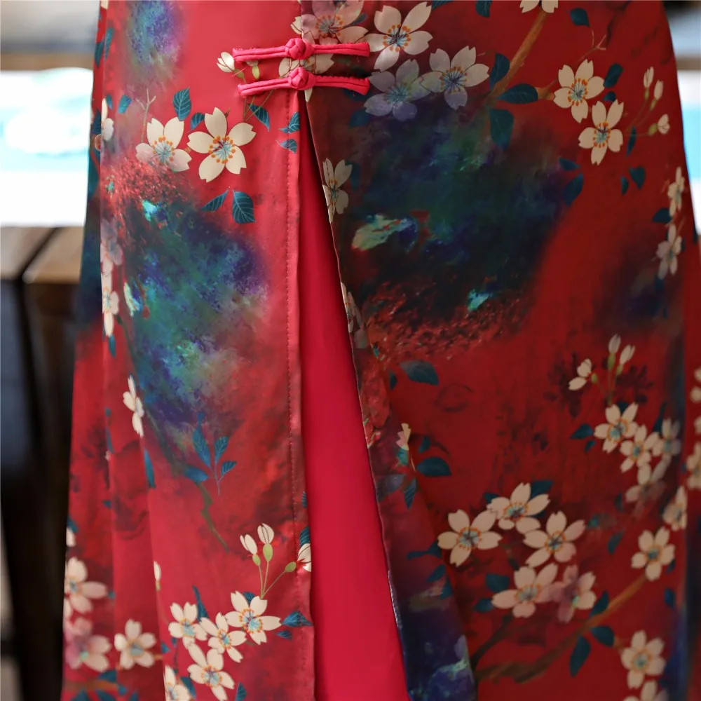 Шанхай история Весна Половина рукава Вьетнам Aodai платье Cheongsam для Для женщин