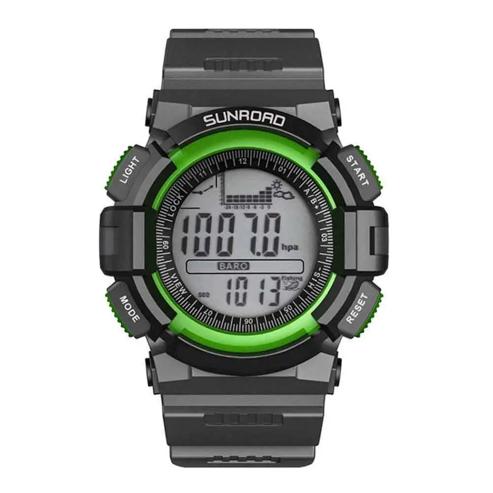 Green Sunroad рыболовные барометр часы Compete Series FR712B высокое качество и точная многофункциональная надпись Blacking - Цвет: Green