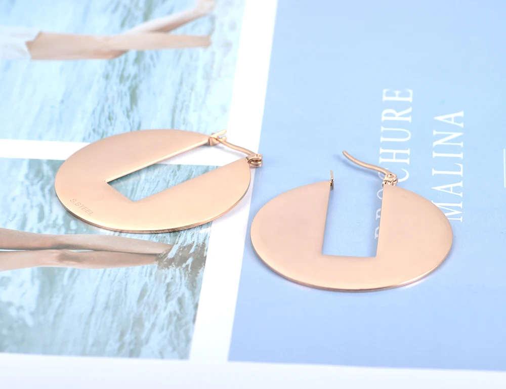 JeeMango богемная круглая форма прямоугольный обруч с вырезом серьги панк стиль