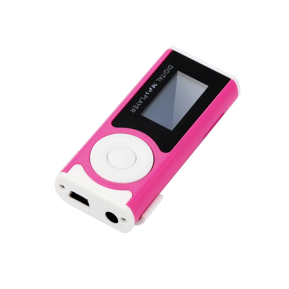 Мини-usb клип, ЖК-экран, MP3-плеер, медиаплеер, поддерживает 8 ГБ, Micro SD, для музыкального плеера, медиаплеер 2,04# M09