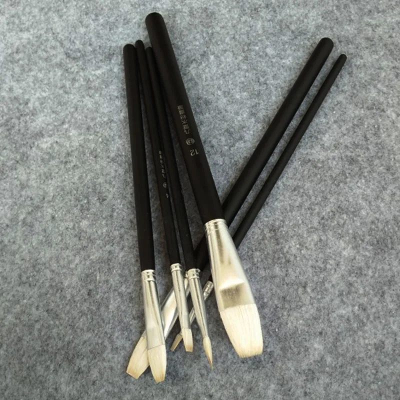 6 шт./компл. гуашь кисть для акварели художники шерсть с кистью масляной краски