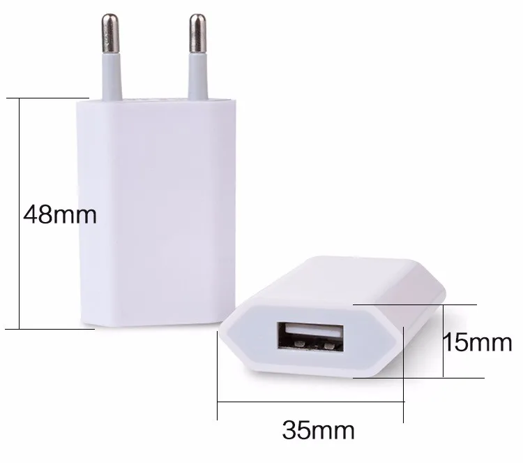 Оригинальное качество 5V 1A EU AC дорожное USB Сетевое зарядное устройство для iPhone 6 5 4