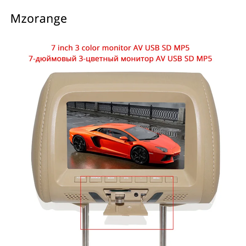 Монитор MIZIAUTO на подголовник 7 дюймовый TFT монитор со светодиодной подсветкой