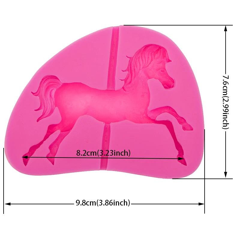 Карусель лошадь 3D силиконовая форма для мыла конфет шоколада льда украшения