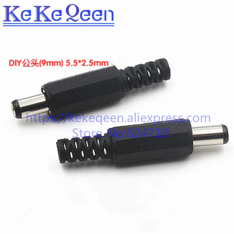 10 шт./лот DC022B DC022 DC005 5 5*2 мм вилка папа для постоянного тока розетка DC 022 005 5.5x2.5мм