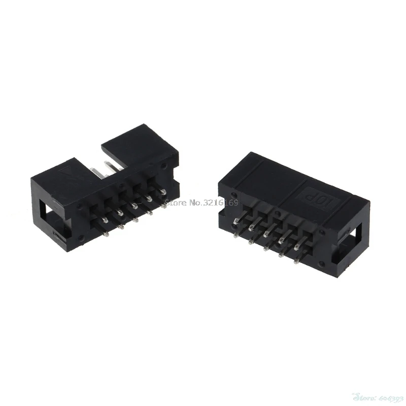 Для 10 шт./компл. DC3 Pin 2x5 двухрядный 2 54 мм Шаг прямой штырь IDC Box Header коннектор