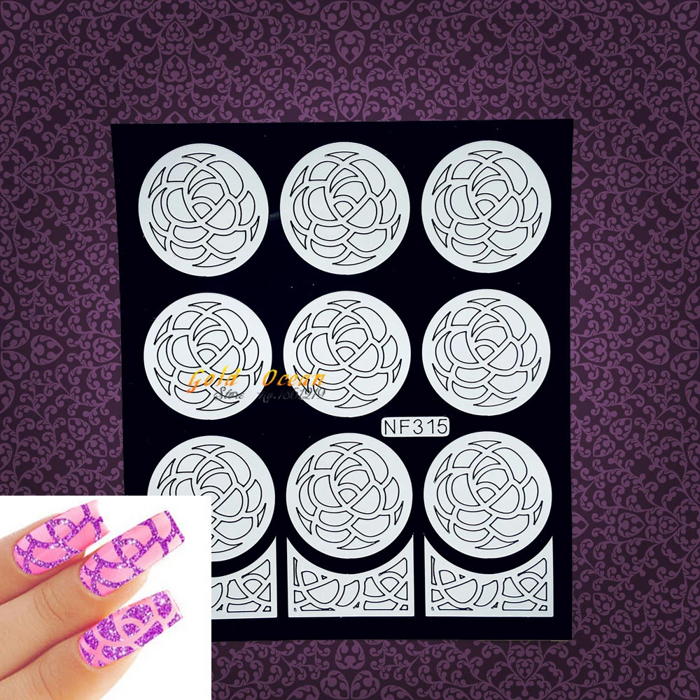 1 шт. Модный Лазерный дизайн ногтей штамп шаблон макияж советы руководство GJV201