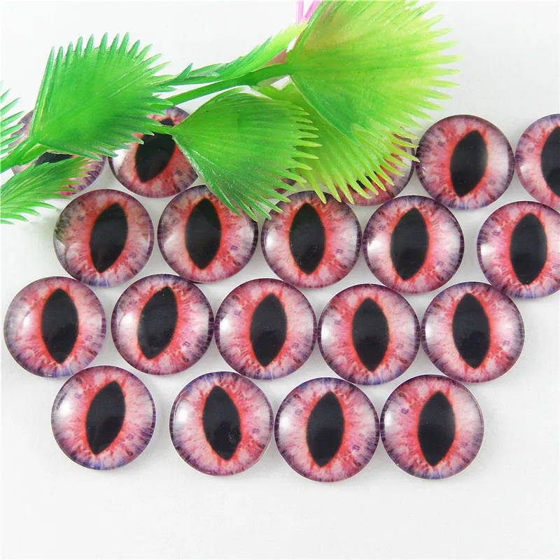 Оптовая продажа 10 шт./лот 30 мм смешанный стиль глаза Дракона круглый стеклянный
