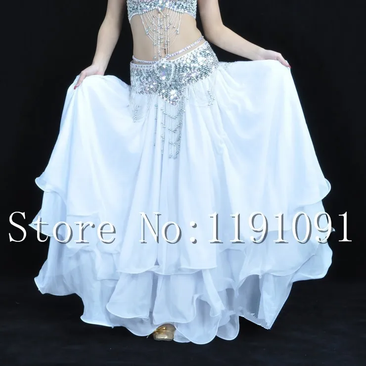 14 видов цветов трехслойная шифоновая юбка для танца живота Высококачественная