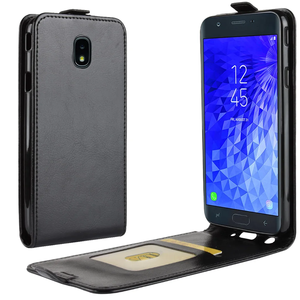 Магнитный кожаный флип чехол для телефона baisxst Samsung J7 2018 домашний легкий