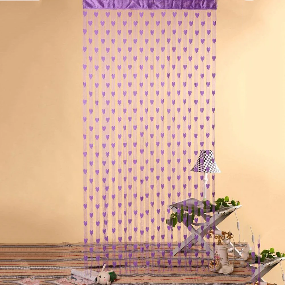 Классическая линия занавеска для окна разделитель комнаты дизайн сердца