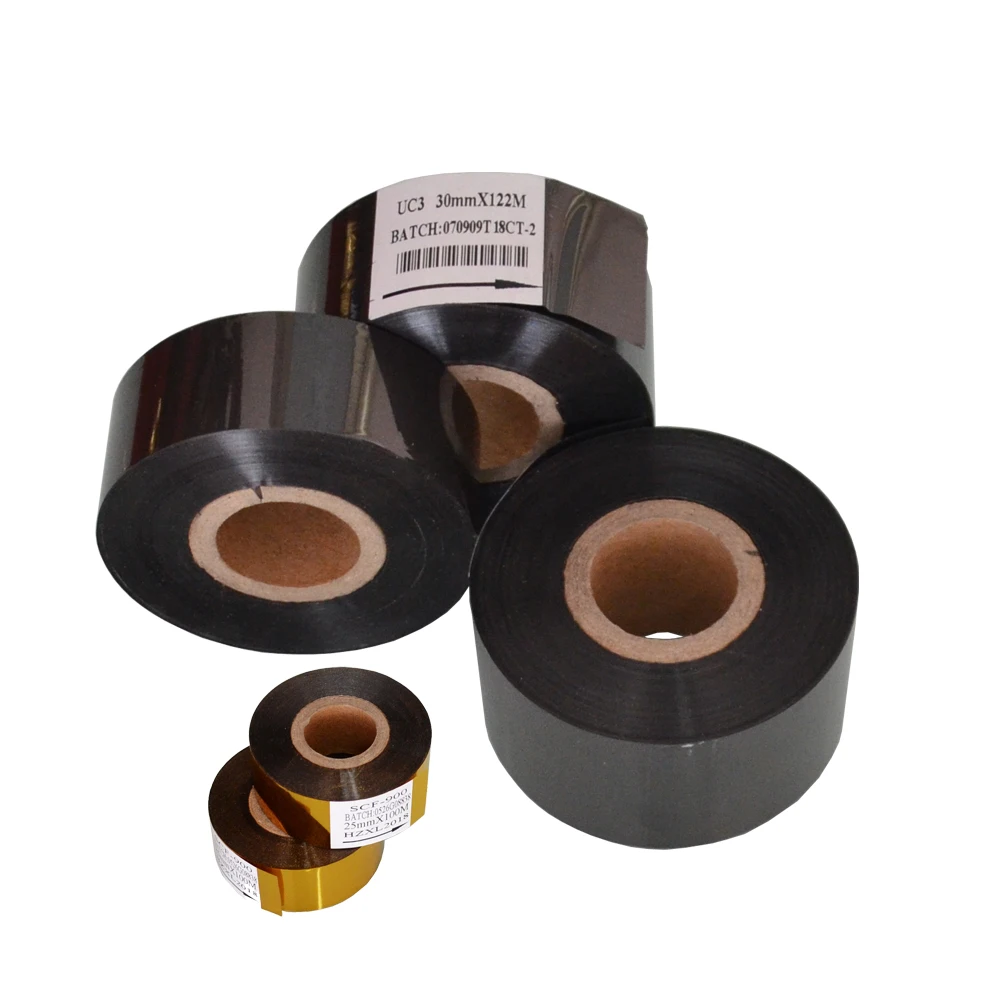 

Black Width 30mm length 100m code printing foil ribbon for packing bags