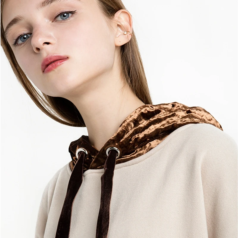 Yaomei Мода 2017 г. с капюшоном Топы корректирующие Для женщин длинным рукавом