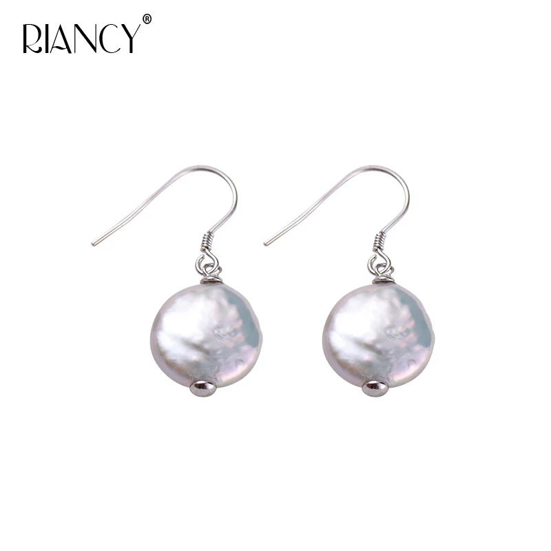 

Fashion Natural Baroque Pearl Earring For Women 9-10mm pearl Earring Bohemian style 925 sterling silver pearl Jewelry Party Gift