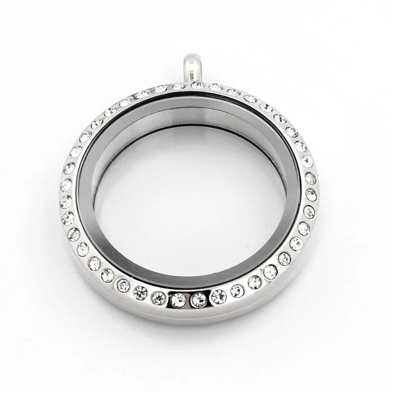 Crystal Twist 316 Stainless Steel 30mm Floating Locket Pendant Fit Charms Jewelry LSSS09-30MM | Украшения и аксессуары