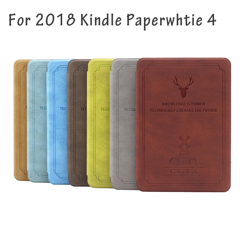Бесплатная доставка чехол для Amazon 2018 Новый Kindle Paperwhite 4 с функцией включения и сна