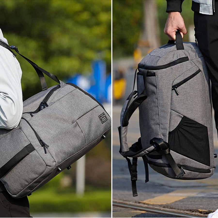 

Men Travel Bag Waterproof Sport Gym Bag Multifunction Tote Large Backpack For Shoes Storage Fitness Anti-Theft Lock sac de Black
