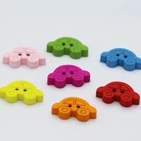 200pcs creative cartoon colorful 4holes wood buttons 1220mm small car decorative buttons for crafts sewing decorative buttons