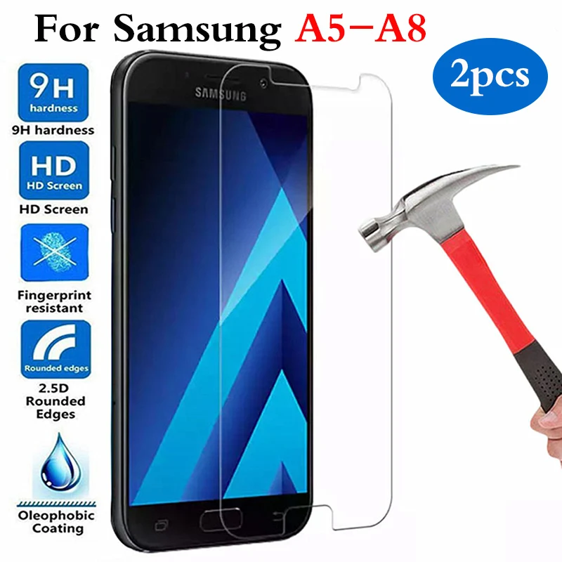 2 шт. HD премиум класса закаленное стекло для samsung a6 a7 a8 plus a6plus a8plus 2018 Экран